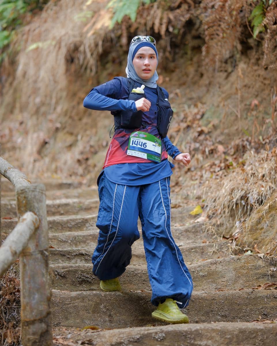 Dwi Handayani pertama kali ikut trail run di Cikole