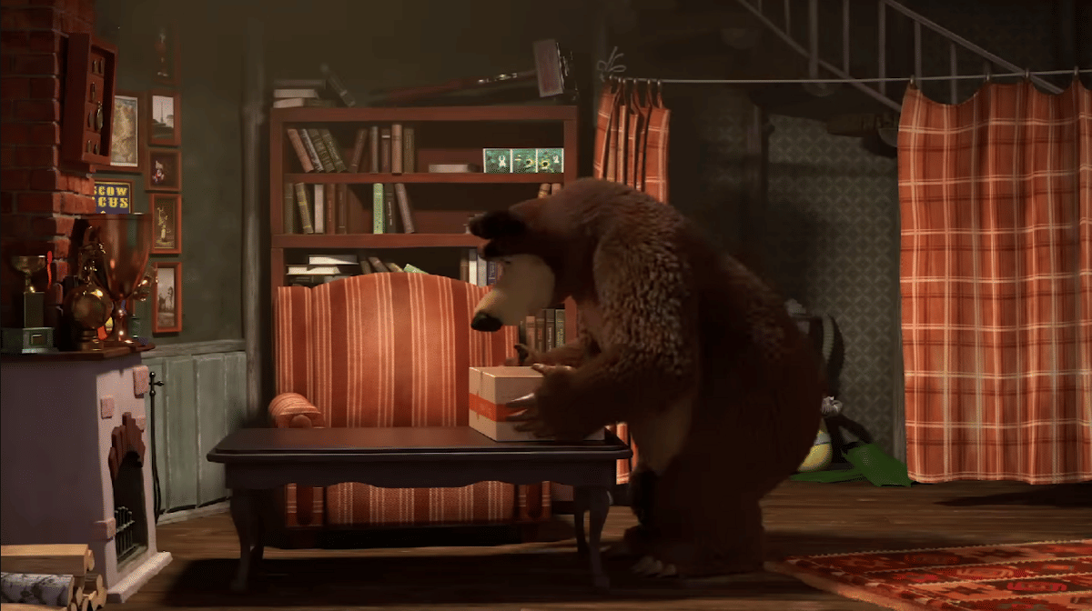 potret rumah Bear di Masha and The Bear