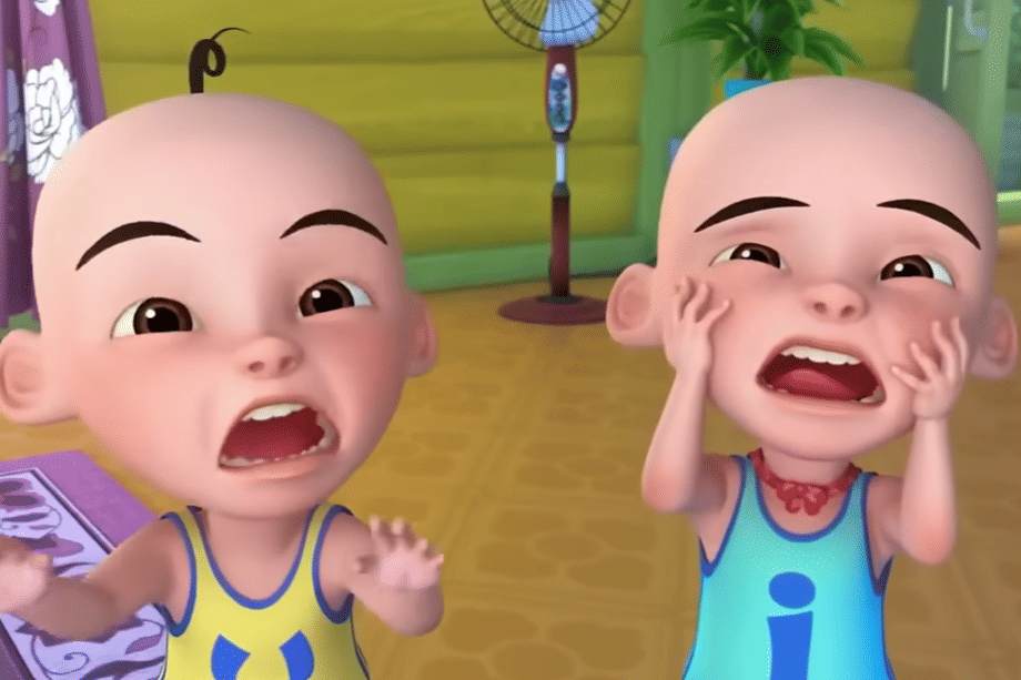 Upin dan Ipin dalam episode "Bijak Sifir"