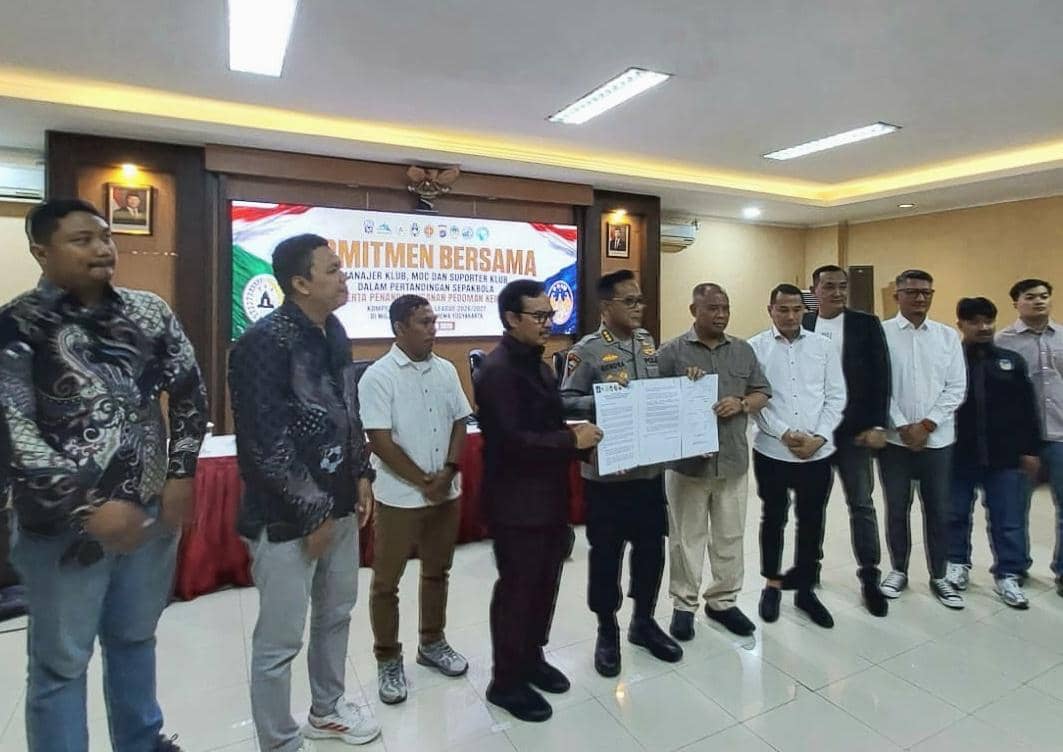Suporter PSS dan PSIM Sepakati Komitmen Jaga Laga Tetap Kondusif