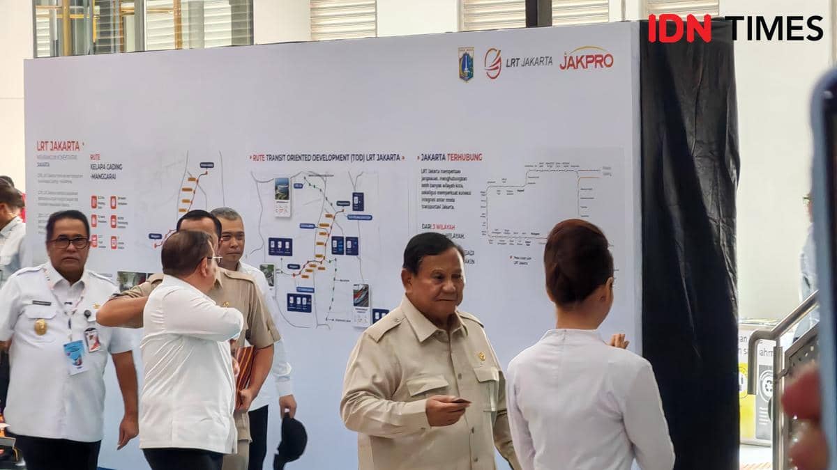 Presiden Prabowo Subianto mencoba menggunakan moda LRT Jakarta dari Kelapa Gading-Manggarai, pada Rabu (16/9/2026).