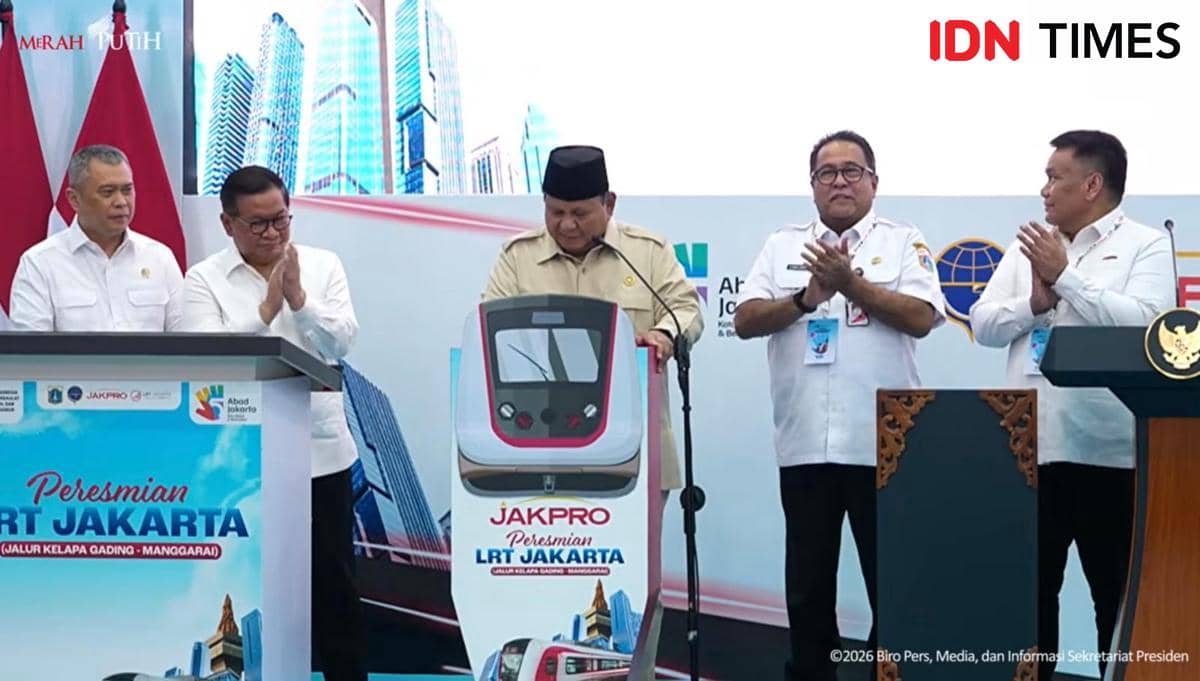 Tarik Tuas, Prabowo Resmikan LRT Jakarta Rute Kelapa Gading-Manggarai