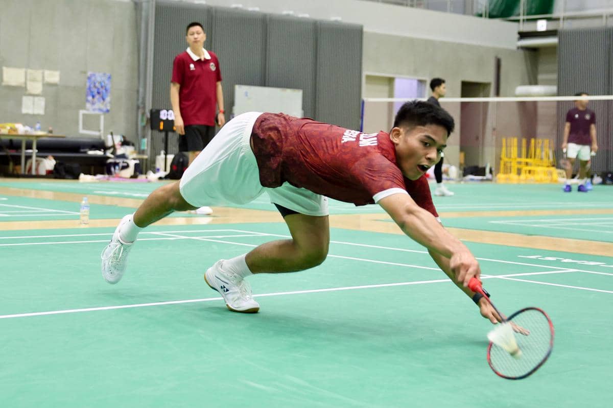 Moh. Zaki Ubaidillah saat menjalani latihan dalam TC jelang Asian Games 2026 (dok.PP PBSI)