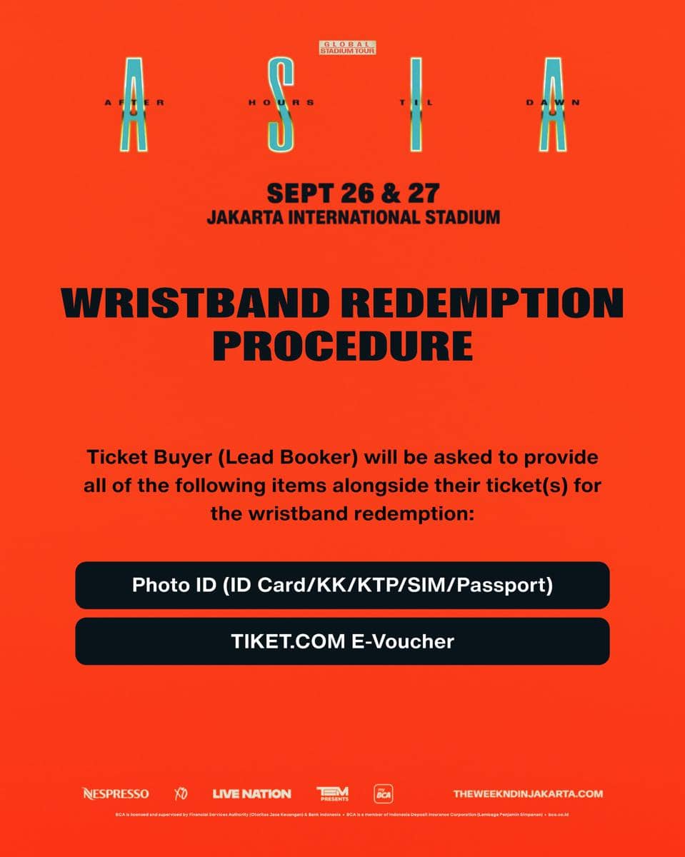 Ilustrasi informasi cara penukaran tiket konser The Weeknd di Jakarta yang diunggah akun Instagram TEMGMT.