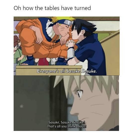 meme Naruto tentang obsesi