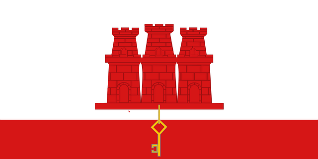 ilustrasi bendera Gibraltar
