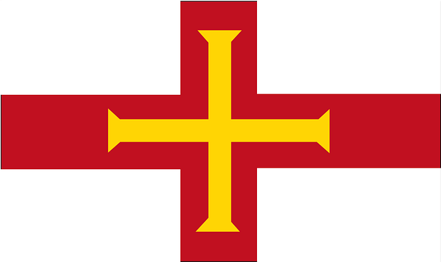 ilustrasi bendera Guernsey
