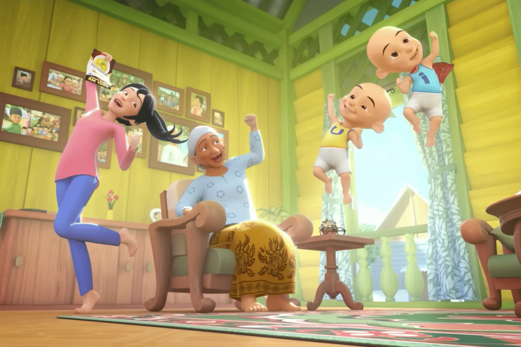 ilustrasi Kak Ros mengajarkan Upin Ipin tetap realistis dan tetap suportif