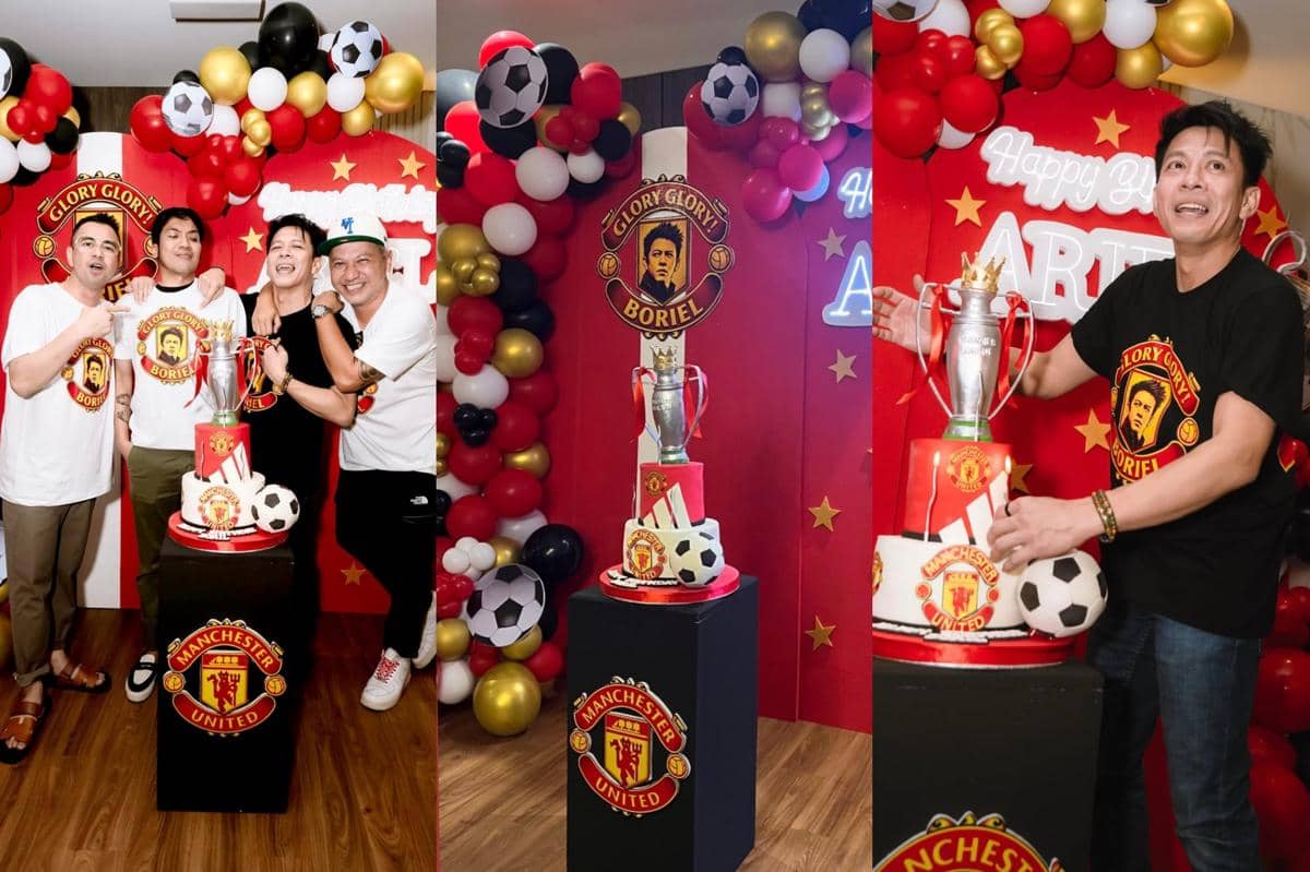 4 Inspirasi Dekor Ulang Tahun Ariel NOAH, Tema Glory Glory MU!