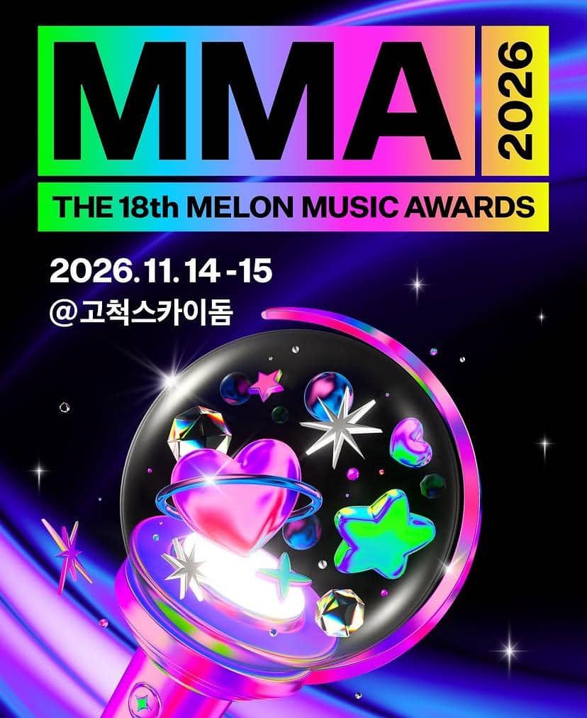 Poster promosi Melon Music Awards 2026 dengan informasi acara yang diunggah oleh akun Instagram melon_music.