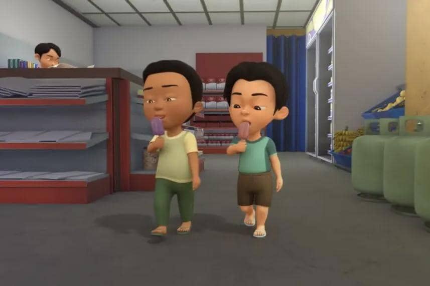 Dzul dan Ijat dalam Upin & Ipin