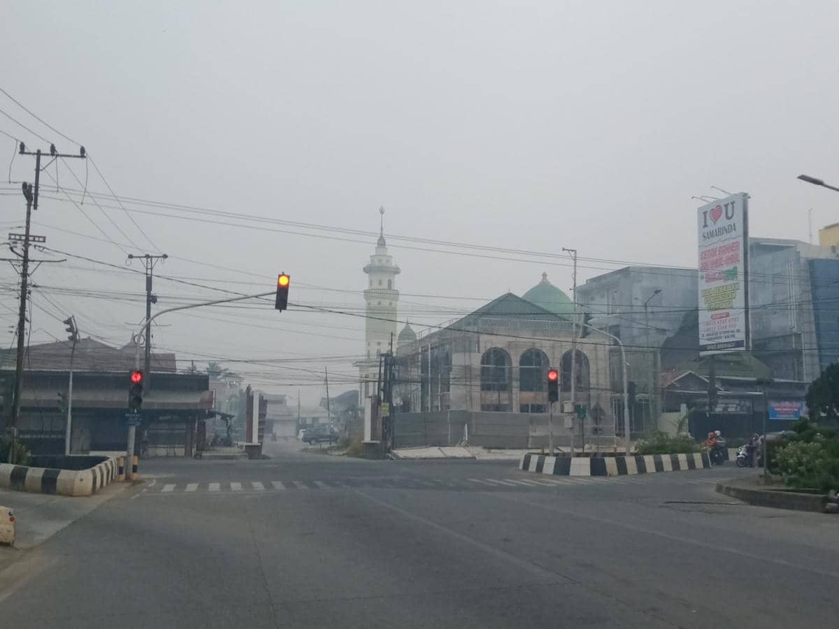 ilustrasi kabut asap di Kota Samarinda