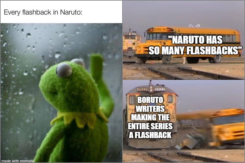 8 Meme Naruto tentang Flashback, Bikin Cerita Jadi Lama?