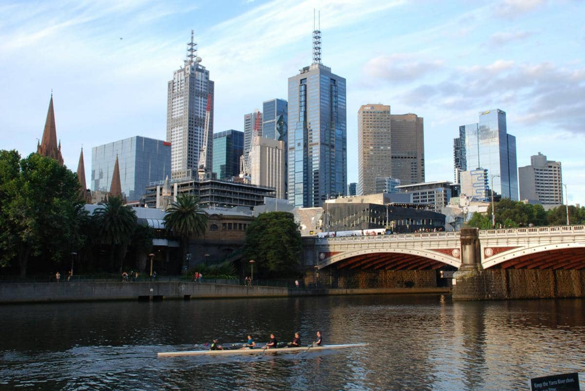 ilustrasi suasana kota Melbourne
