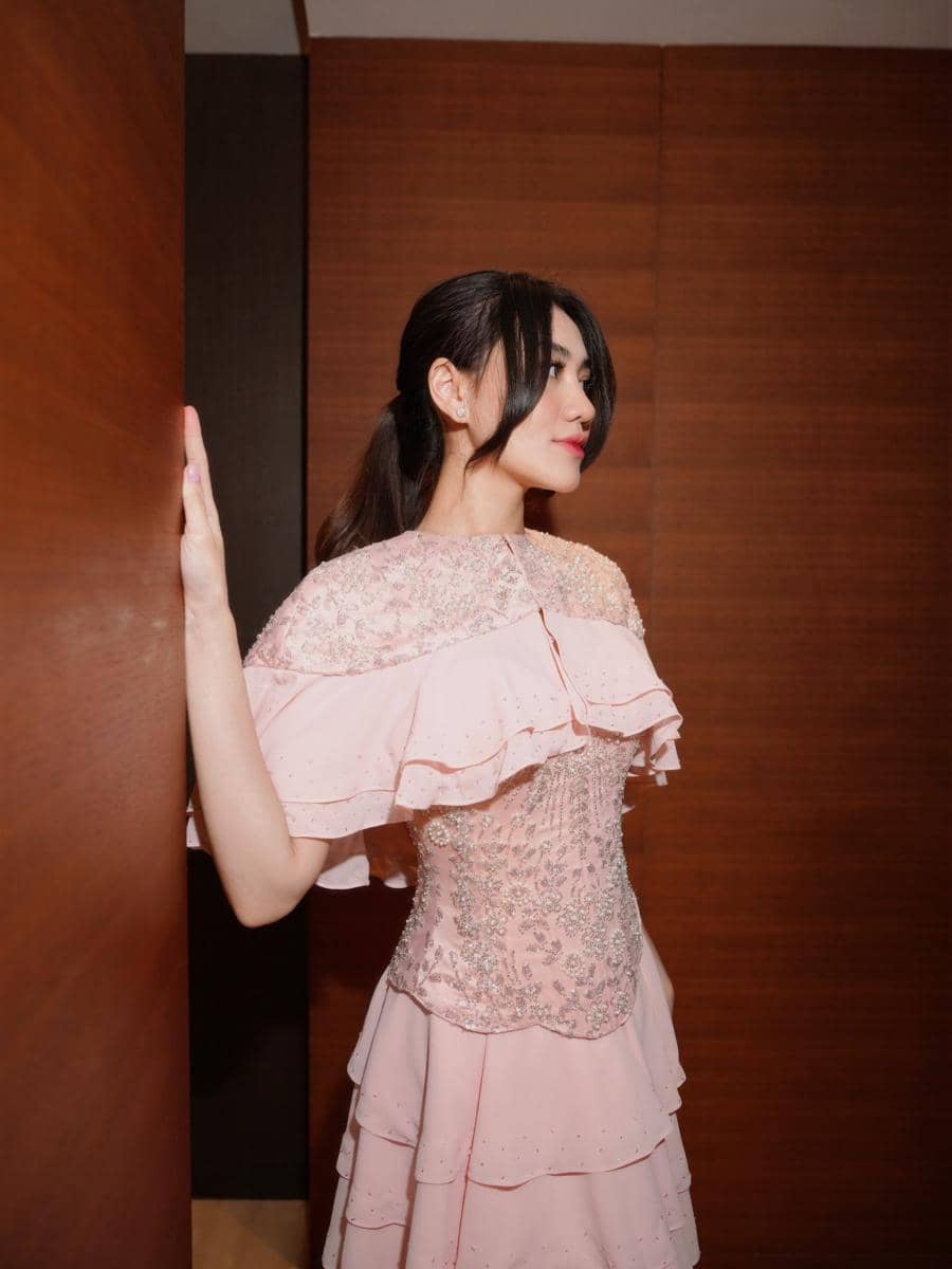 Aaliyah Massaid menghadiri acara Maison Francis Kurkdjian di Shanghai