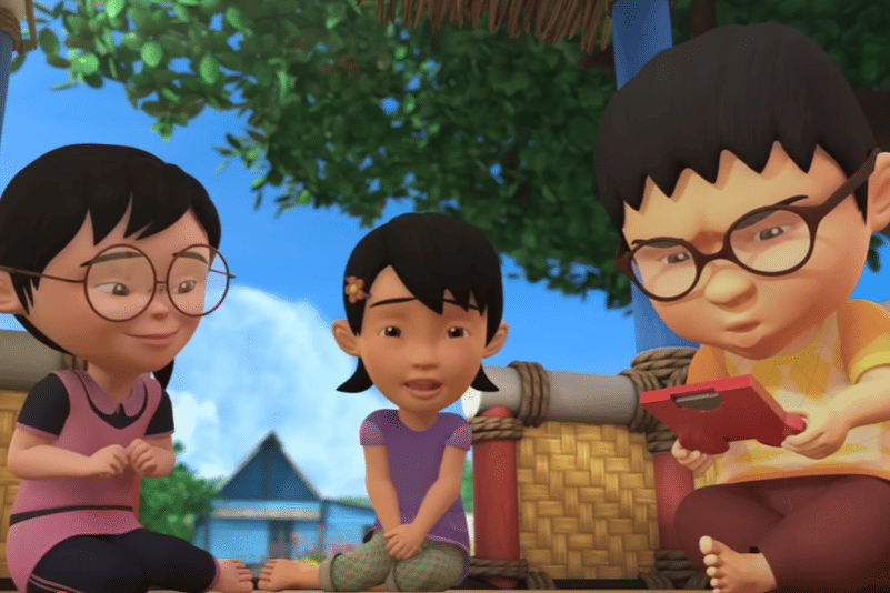 Mei-Mei, Susanti dan Ehsan dalam "Temanku Susanti"