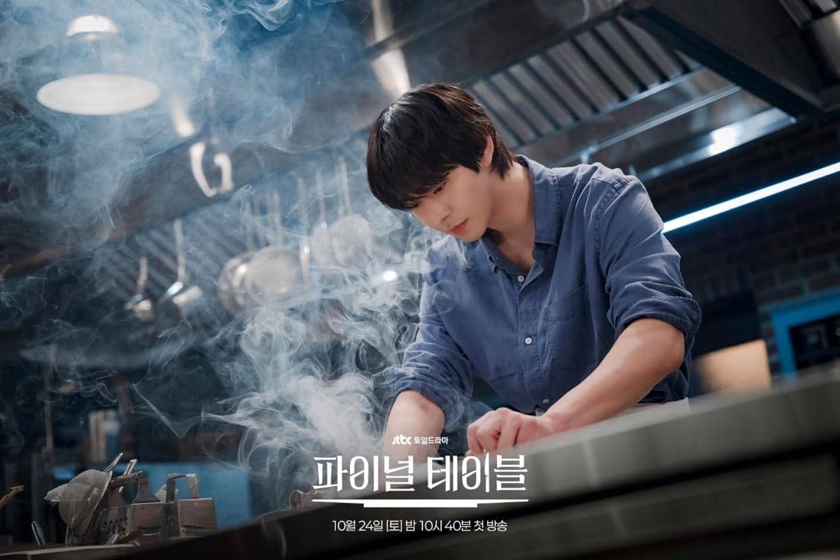 Still cut dari Final Table produksi JTBC yang memperlihatkan salah satu adegan dalam tayangan tersebut.