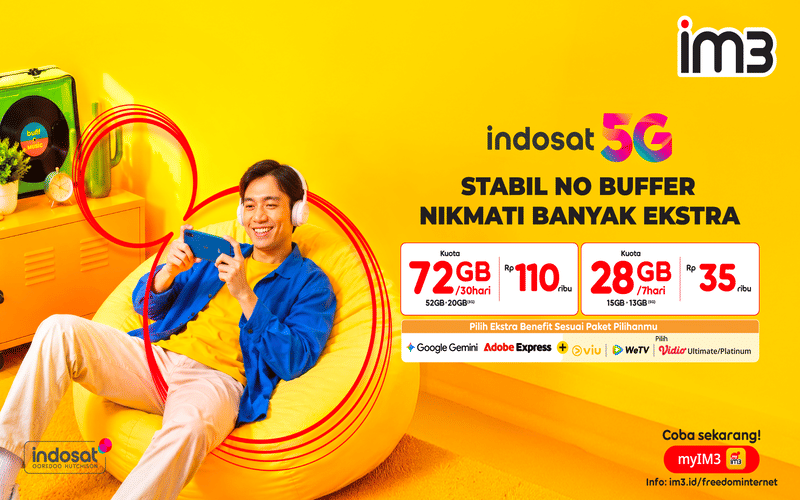 ilustrasi jaringan 5G Indosat