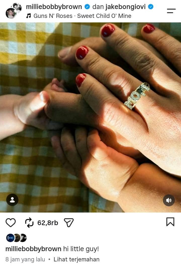 Millie Bobby Brown dan Jake Bongiovi sambut anak kedua