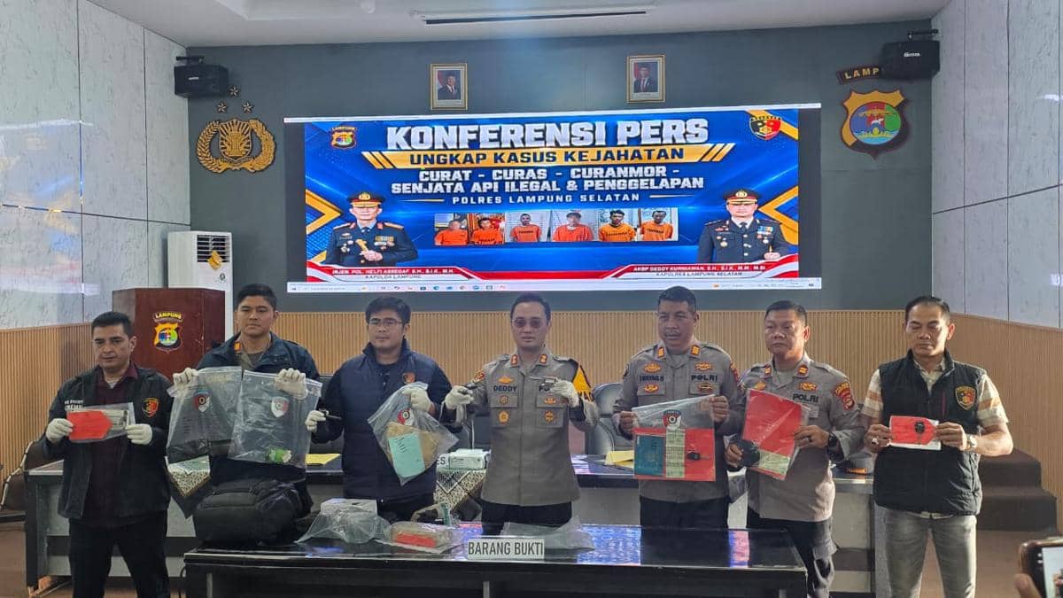 DPO Senpi Rakitan Asal Lamtim Diciduk, Ngaku Curi 100 Motor Sejak 2018