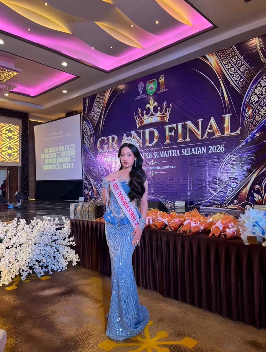 Potret Gebriella Giorgina, wakil Sumatera Selatan dalam ajang Miss Tionghoa 2026, dari dokumentasi pribadi.