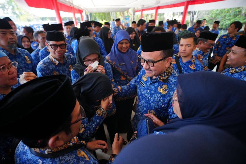 Sekretaris Daerah Provinsi Sulawesi Selatan Jufri Rahman pamitan jelang memasuki masa pensiun. (Dok. Pemprov Sulsel)