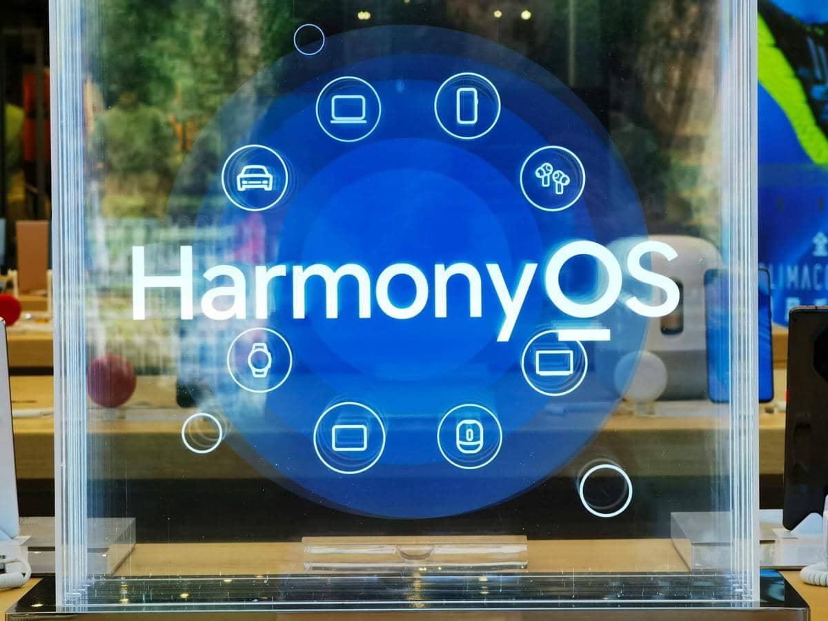 ilustrasi OS Harmony, Huawei, perusahaan teknologi, smartphone
