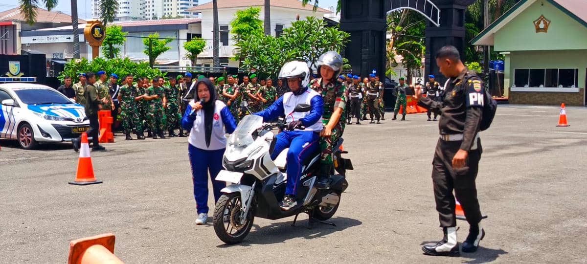 Indako Gaungkan Safety Riding Bersama Prajurit Kodam I/BB