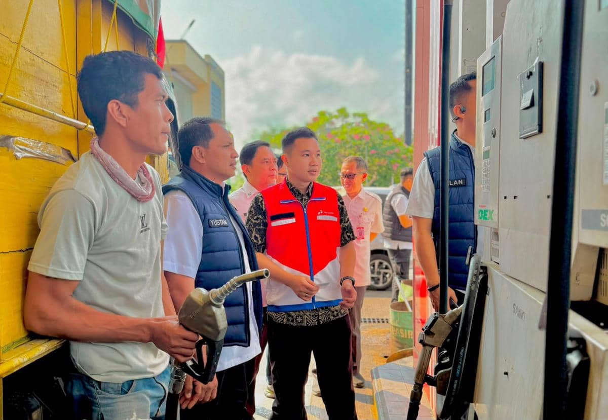 Dinas ESDM Provinsi Lampung, Tipitder Ditreskrimsus Polda Lampung dan PT Pertamina Patra Niaga inspeksi mendadak ke sejumlah SPBU di Bandar Lampung, Rabu (16/9/2026). (Dok. PPN Sumbagsel).