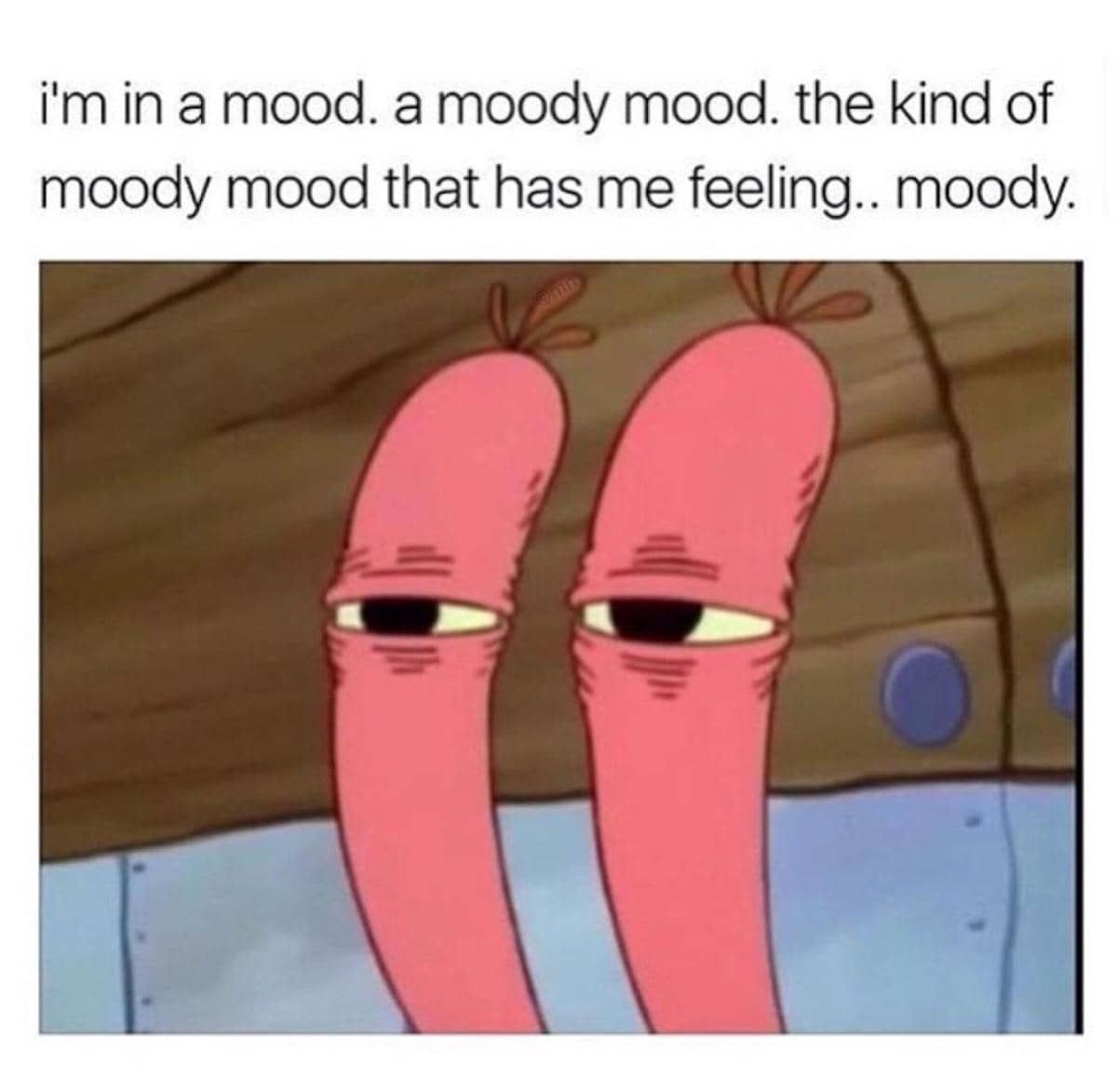 meme SpongeBob tentang mood