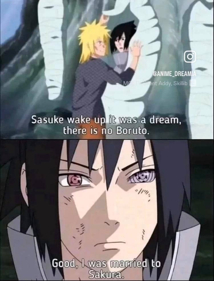 meme Naruto tentang mimpi buruk