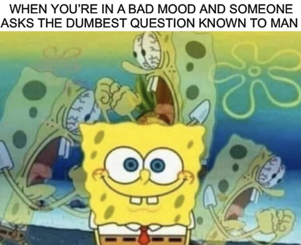meme SpongeBob tentang mood