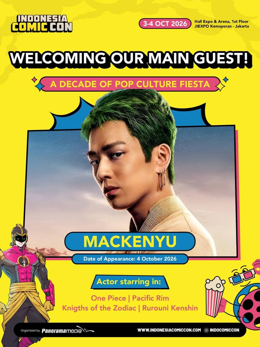 Mackenyu menghadiri sesi meet and greet di acara Indo Comic Con, sebagaimana dibagikan akun @indocomicconx.
