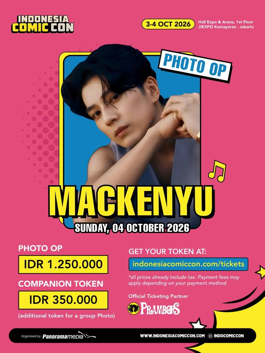Mackenyu menghadiri sesi meet and greet dalam unggahan akun X Indonesia Comic Con di sebuah acara publik.