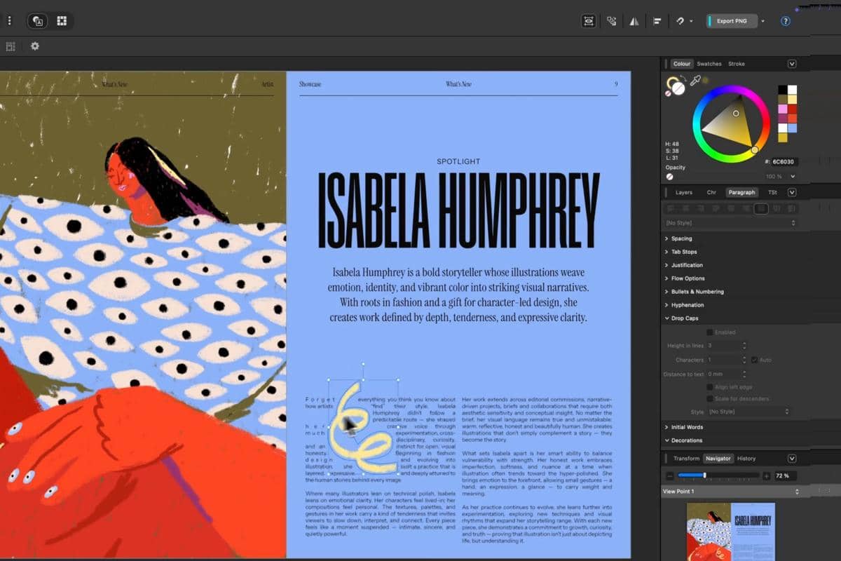 ilustrasi menggunakan software Affinity