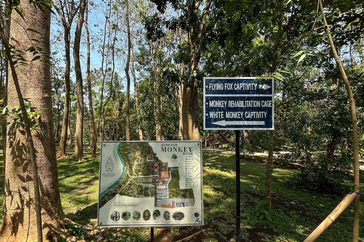 papan petunjuk arah di Kemenuh Monkey River (dok.pribadi/Natalia Indah)
