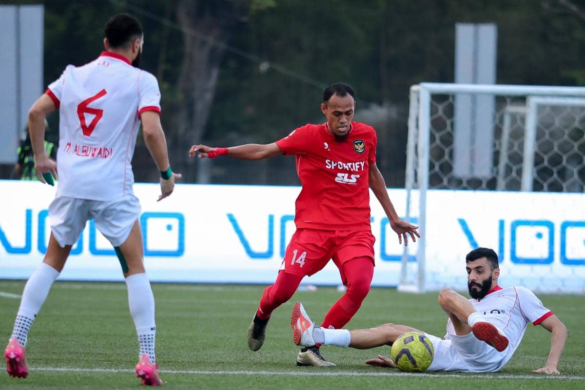 Skuad Timnas Minifootball Indonesia tampil di lapangan saat menjalani pertandingan dalam ajang AMNC 2026.