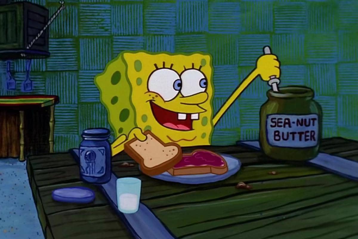 Sea-Nut Butter yang dipakai SpongeBob sebagai pelengkap di atas rotinya