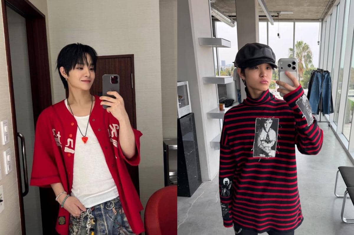8 Ide Styling Outfit Nuansa Merah ala Jihoon TREASURE, Standout!