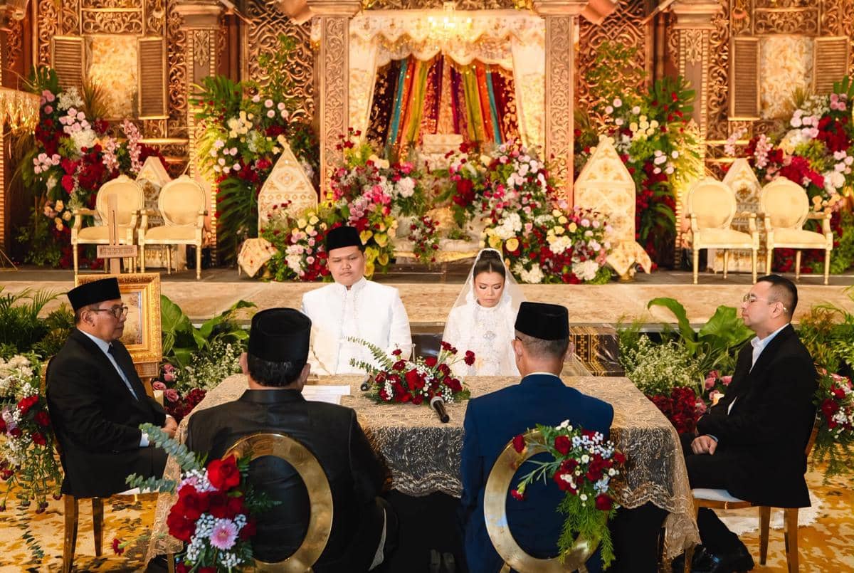 Suasana pernikahan adik Billy Syahputra yang dibagikan melalui akun Instagram Raffi dan Nagita.