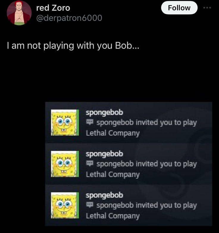 meme SpongeBob tentang obsesi