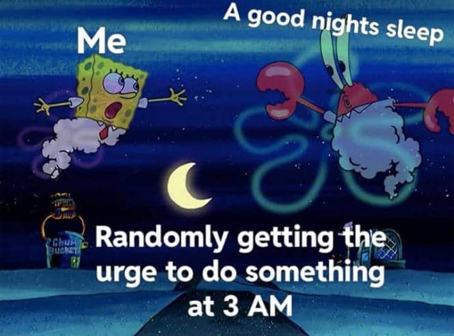 meme SpongeBob tentang obsesi