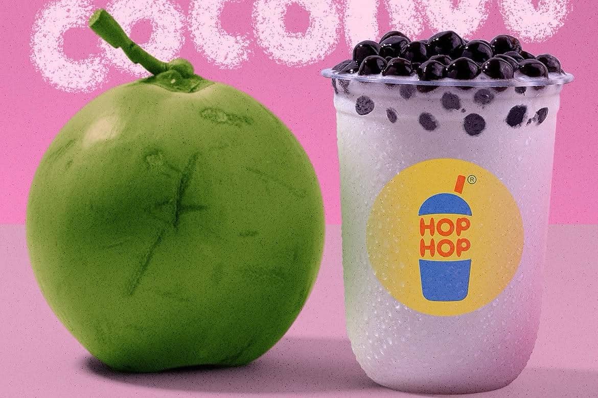 Milky Coconut HopHop dari Hop Hop Bubble Drink