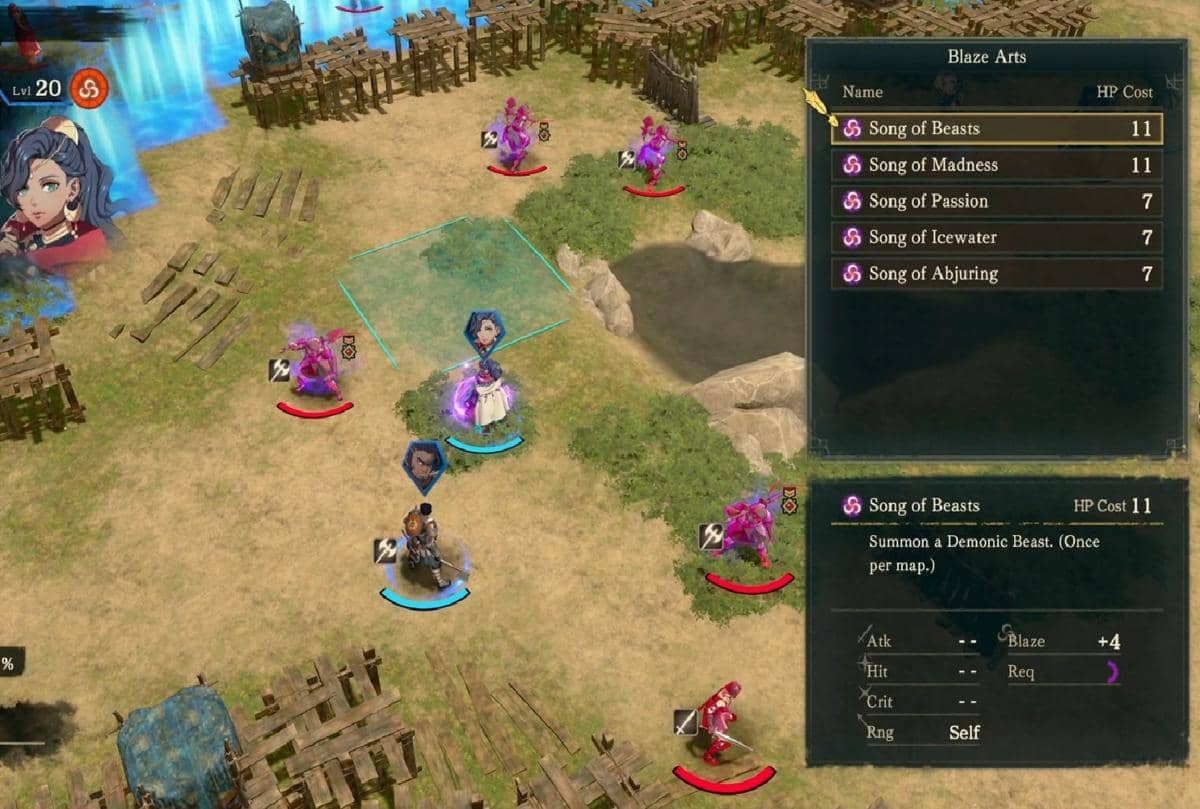 cuplikan gameplay Fire Emblem: Fortune's Weave