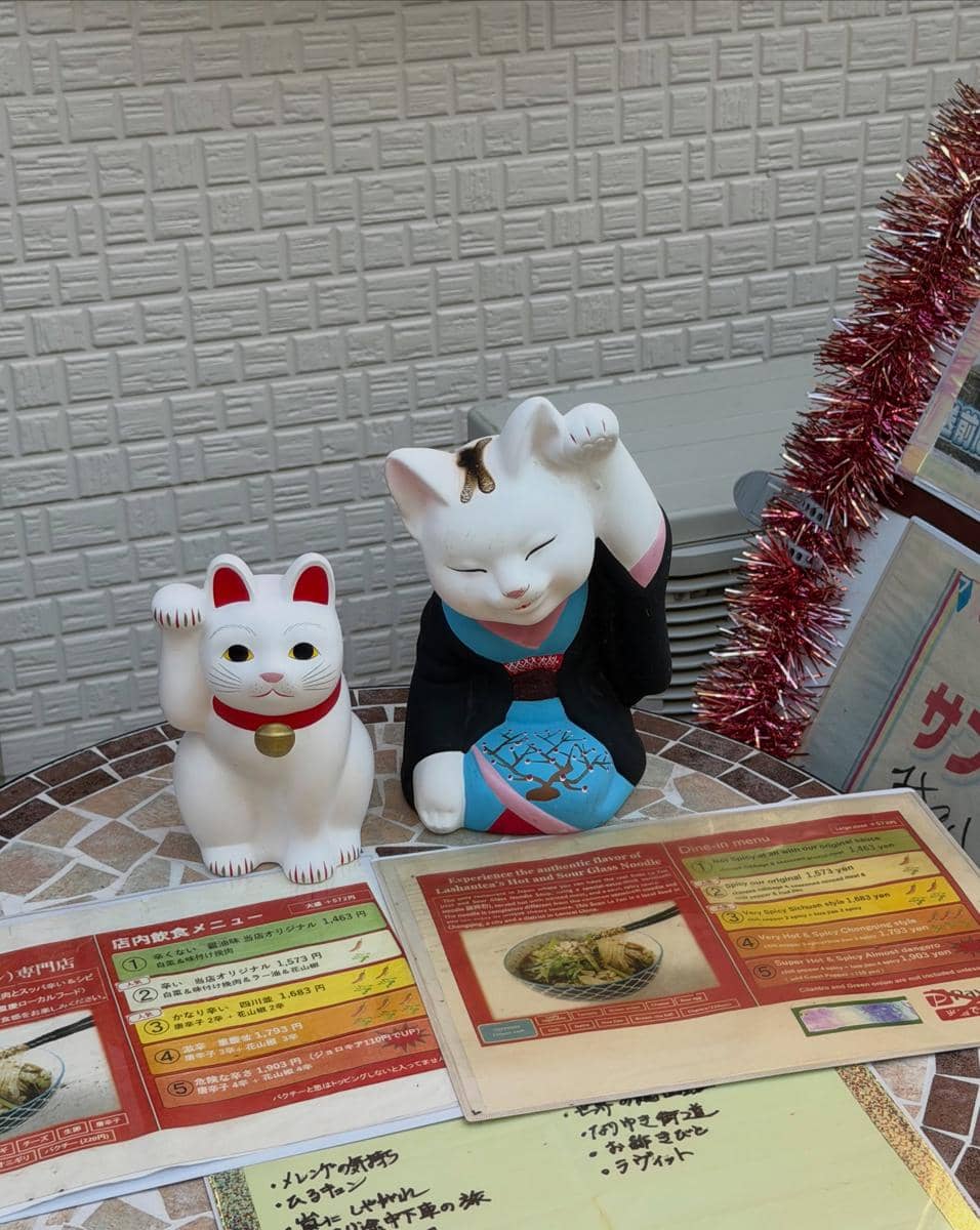 Livy Renata berjalan-jalan di area Gotokuji Temple, Setagaya, mengenakan busana kasual saat berkunjung ke kuil.