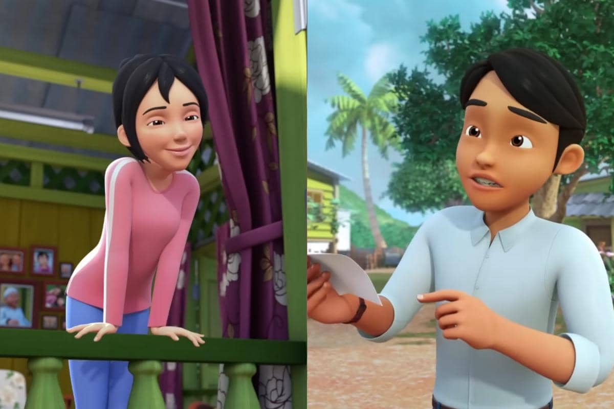 Kak Ros senyum-senyum melihat Abang Iz mampir di depan rumahnya