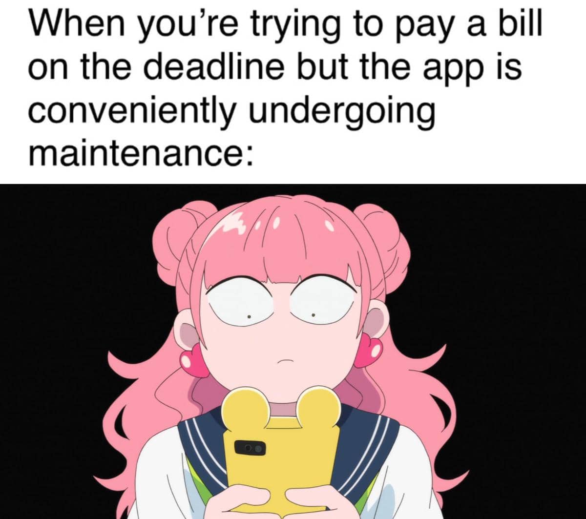 meme anime tentang tagihan