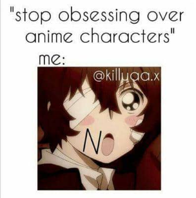 meme anime tentang obsesi
