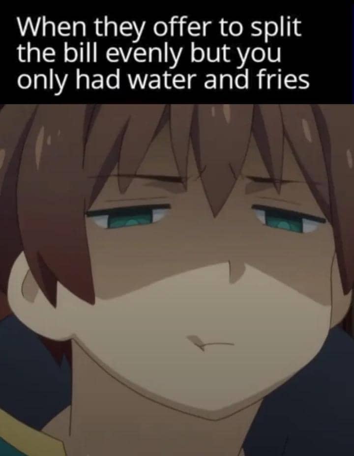 meme anime tentang tagihan