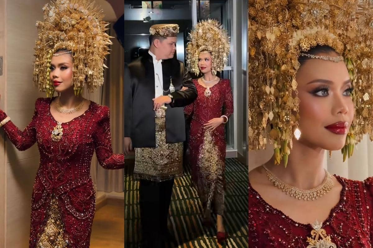Ide Kebaya dan Makeup Resepsi Adik Olga Syahputra, Minang Pride!